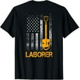 thumbnail image 1 of Laborer Union Labor Worker Design On Back Of Clothing T-ShirtMen and women, Black T-shirt, size: Extra large, 1 of 4