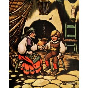 Laboulayes Fairy Book 1920 Grandmother counselled Canvas Art - Edward McCandlish (18 x 24)