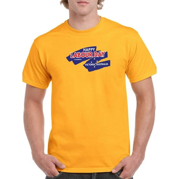 Labour Day Bold Sketch T-Shirt Men -Image by Shutterstock, Male Large