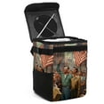 thumbnail image 1 of Labour Day Foldable Car Garbage Can with Lid, Leak-proof Mini Trash Can, Hanging Storage Bag - Trash Can for Car, 1 of 6