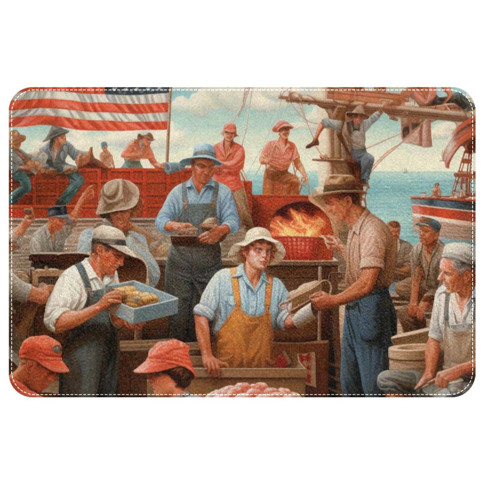 Labour Day HighDensity Memory Sponge Right Angle Floor Mat 63x47in