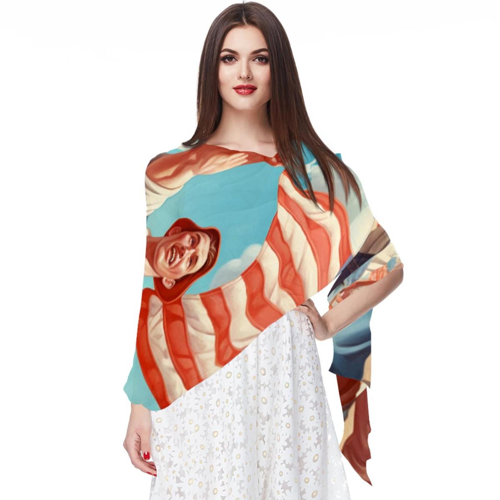 Labour Day Translucent Light and Breathable Chiffon Silk Scarf 70.86x28 ...