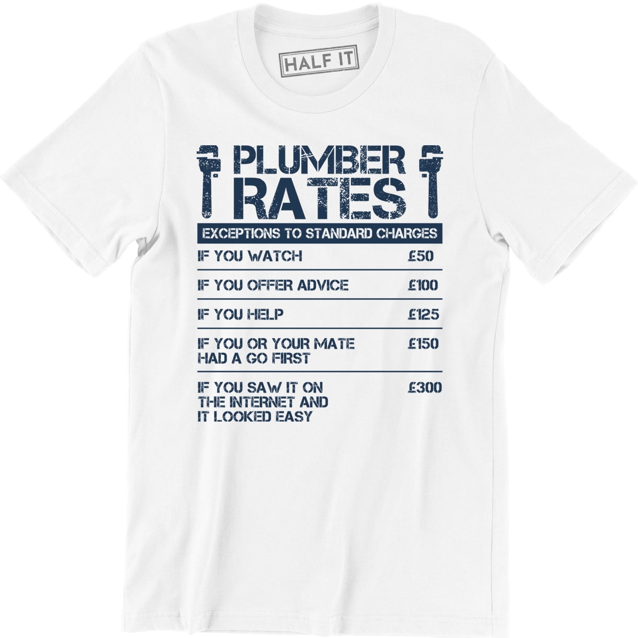Labour Rates Mens Funny Gift for Mechanic Plumber Electrician Builder T
