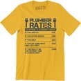 thumbnail image 1 of Labour Rates Mens Funny Gift for Mechanic Plumber Electrician Builder T-Shirt, 1 of 4