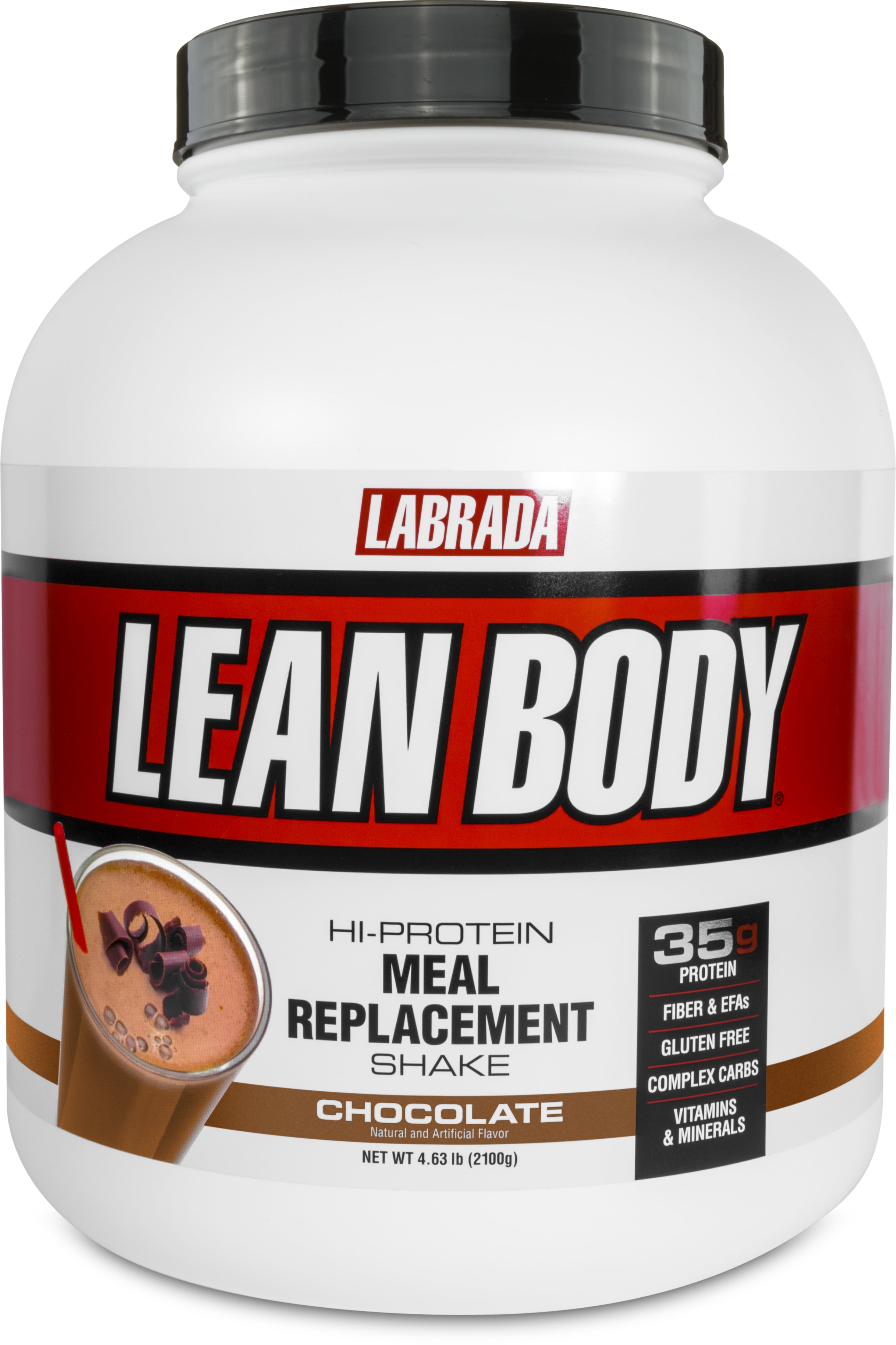 Labrada Lean Body HiProtein Meal Replacement Powder, Chocolate, 35g