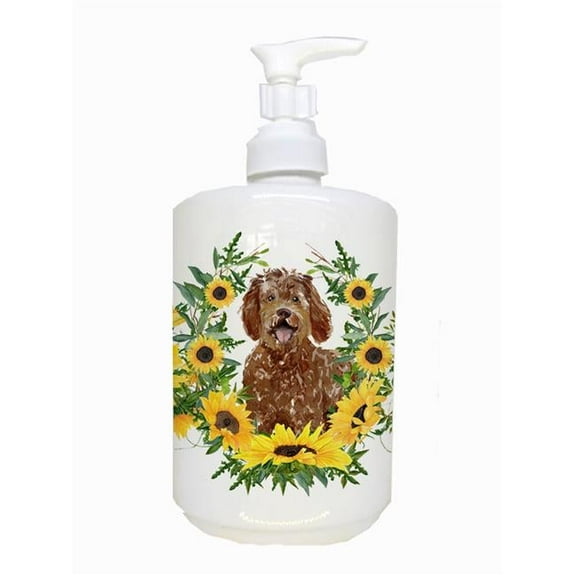 Labradoodle Ceramic Soap Dispenser