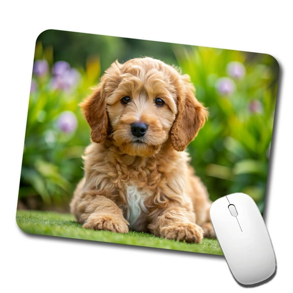 Labradoodle Dog Puppy Photo Mouse Pad Low Profile Gaming Mat