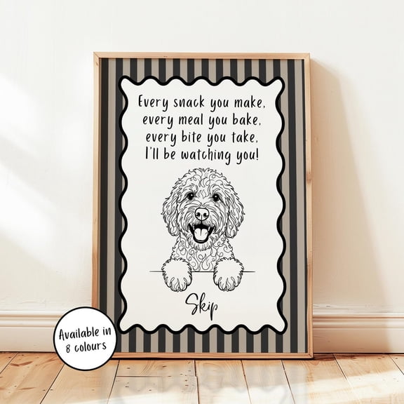 Labradoodle Line Art Dog Wall Decor Home Decor