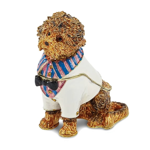 Labradoodle Wearing Shirt Trinket Box
