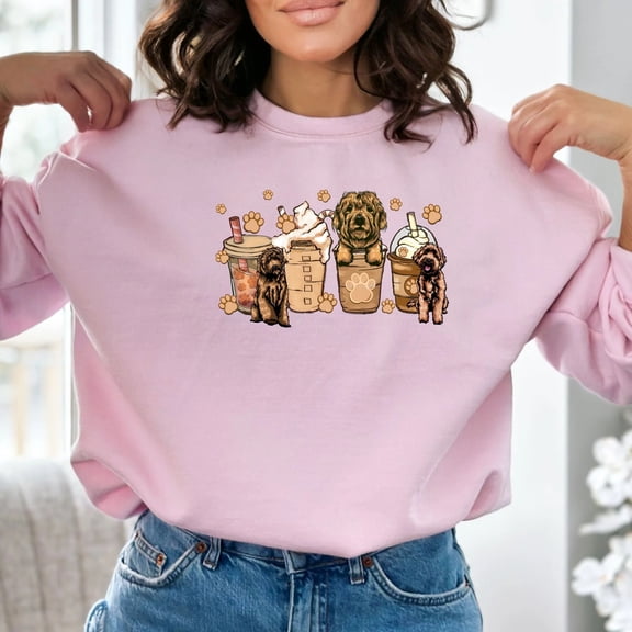 Labradoodle and Coffee Sweatshirt