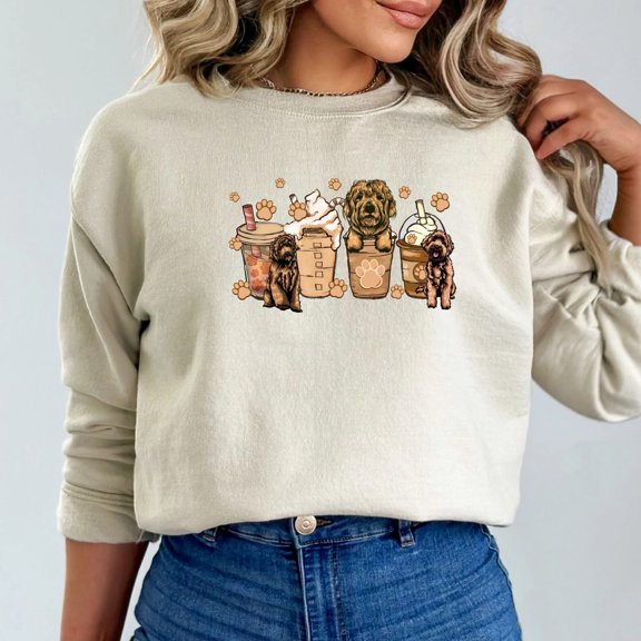 Labradoodle and Coffee Sweatshirt