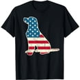 thumbnail image 1 of Labrador 4th of July Dog Lover Gifts Men Women American Flag T-Shirt, 1 of 5