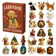 thumbnail image 1 of Labrador Advent Calendar 2025 with 24 Unique Dog Ornaments for Holiday Countdown and Festive Decoration Gift Set, 1 of 5