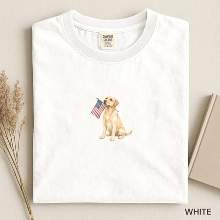 Labrador American Flag Shirt Patriotic Lab Mom T Shirt USA Retriever Lovers Fourth of July Tee