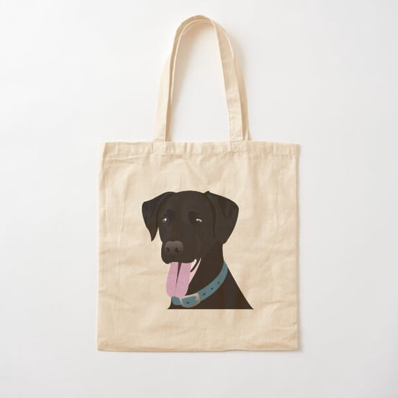 Dante The Black Labrador Cotton Tote Bag Canvas Tote Bag, Family Gift For Mother, Her