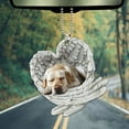 thumbnail image 1 of Labrador Car Ornament – 2D Flat Pet Lover Gift, Rearview Mirror & Xmas Tree Décor, 1 of 4