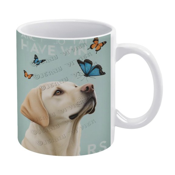 Labrador Ceramic Coffee Mug Tea Cup, Dog Gift for Dog Dad 11 oz