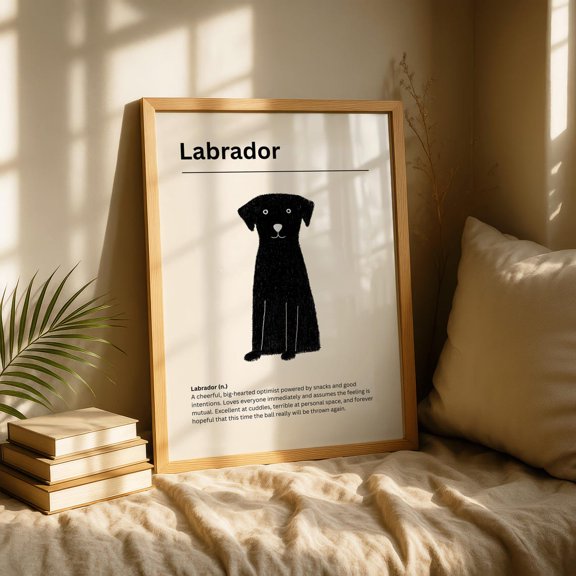 Labrador Definition Dog Wall Art Home Decor