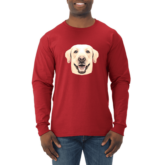 Labrador Dog Animal Lover Mens Long Sleeve Shirt