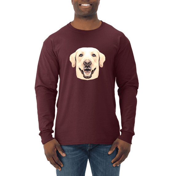 Labrador Dog Animal Lover Mens Long Sleeve Shirt