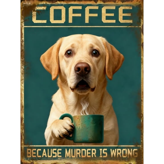 Labrador Dog Diamond Art Kits for Adults- 5D Diamond Painting Kits Labrador Dog Drinks Coffee Painting Arts Crafts Home Wall Decor Gift 12x18 Inch