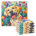thumbnail image 1 of Labrador Dog Flower Kitchen Towels 6 Pcs Dish Towels Absorbent Soft Quick Dry Towel Dish Rags for Washing Dishes, 1 of 8