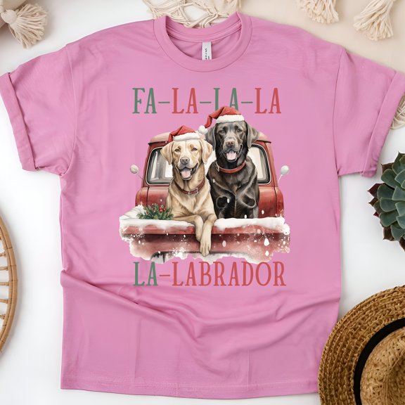Labrador Dog Graphic T-Shirt | Cute Puppy Tee for Men Women Kids, Azalea, Size S