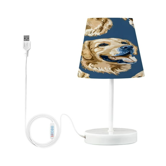 Labrador Dog Head Desk Lamp LED Table Nightstand Lamps with 3 Color Temperatures for Home Bedroom Living Room Decor 8x12