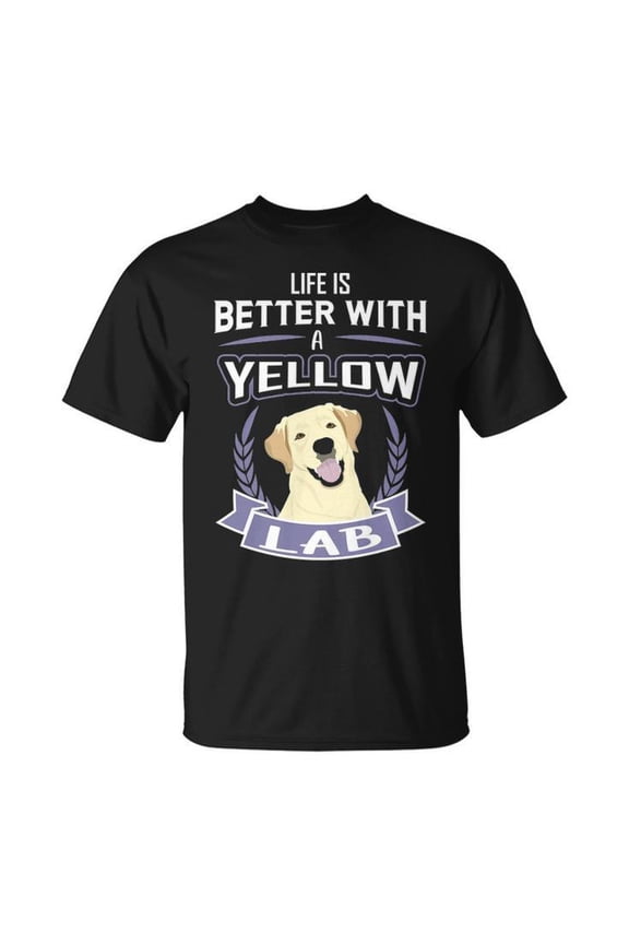 Labrador Dog Lab Retriever Graphic Tee Unisex Adult Cotton Pet Lover Gift Casual Animal Enthusiast T-Shirt, Size 2XL, Color Black