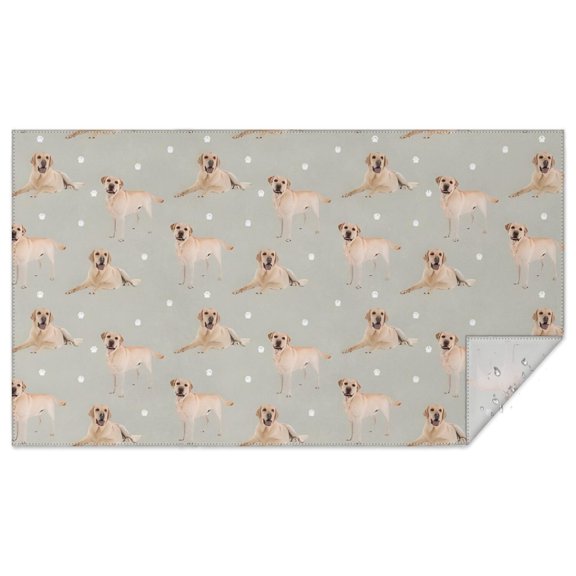 Labrador Dog Rectangle Tablecloth 60"x102",Waterproof Polyester Rectangle Table Cloth, Wipeable Spillproof Polyester Tablecloth for Dining, Camping, Indoor and Outdoor