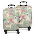 thumbnail image 1 of Labrador Dog and Flower Floral Luggage Cover Fashion Suitcase Cover Baggage Covers Fit 25-28 Inch Luggage (Go Travel), 1 of 5
