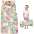 thumbnail image 1 of Labrador Dog and Flower Floral Toddler Nap Mats for Kids Preschool,Sleeping Mat Bag or Kids,Toddler Sleeping Bag,Toddler Nap Mat or Daycare, 1 of 6