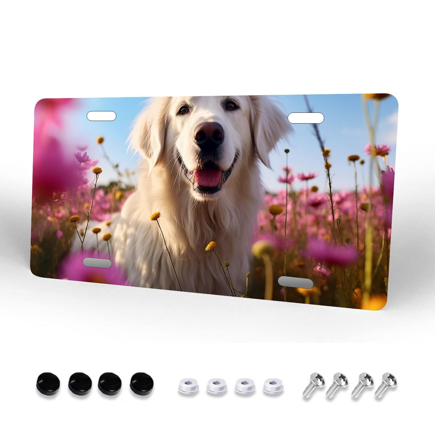 Labrador Dog in The Garden Elegant Plate Cover, Decorative Aluminum