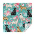 thumbnail image 1 of Labrador Dogs with Pioneer Flower Square Tablecloth,Waterproof Square Table Cover,Wipeable Spillproof Washable Table Cover for Home Kitchen Party Decor 52"x52"(132x132cm), 1 of 6