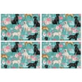 thumbnail image 1 of Labrador Dogs with Pioneer Flower Summer Placemats Table Placemats Set Of 4-Linen Kitchen Washable Placemats Table Mats 12x18 Inch Non-Slip Heat Resistant, 1 of 6