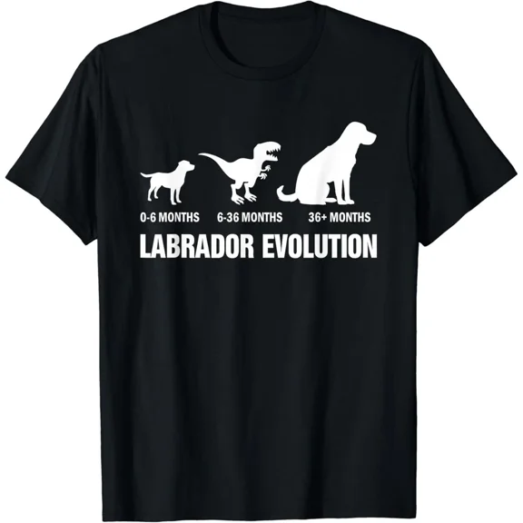 Labrador Evolution Funny Dog Lover Lab Puppy Canine Growth Unisex T-Shirt, S-5XL