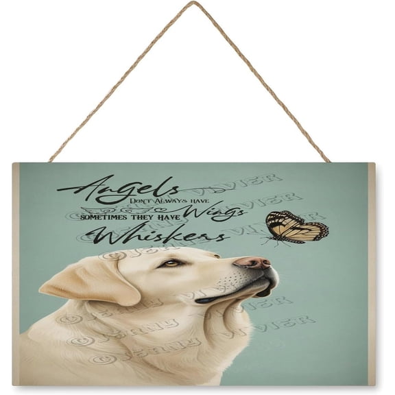 Labrador Farmhouse Wall Decor Dog Sign Rustic Wooden Hanging Sign Wood Home Sign with Hanging Hole for Home Kitchen Living Room Bar Decor 10x16 Inches