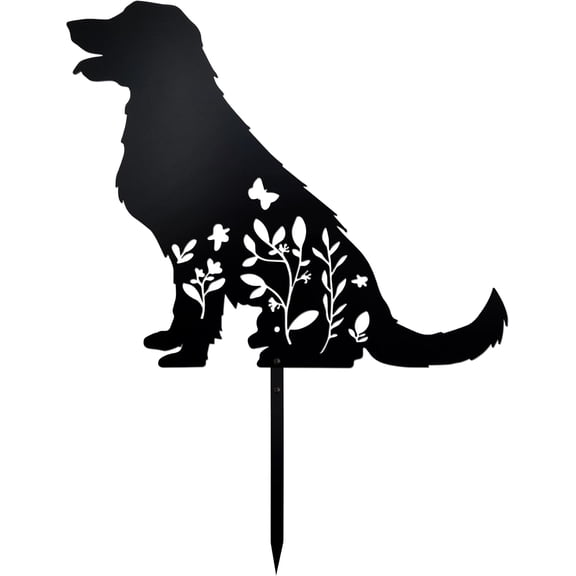 Labrador Garden Statue Black Lab Memorial Decor for Yard and Garden | Outdoor Decor, Grave Marker Memorial, Heavy Duty Rustproof, Lawn Ornament for Yard Patio Garden, Lover , Metal