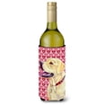 thumbnail image 1 of Labrador Hearts Love and Valentines Day Portrait Wine Bottle Hugger, 1 of 1