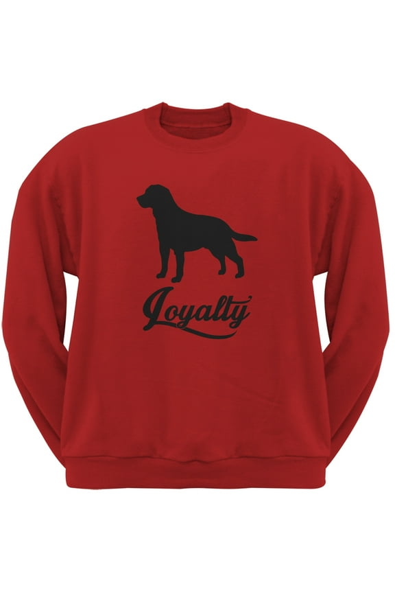 Labrador Loyalty Red Adult Crew Neck Sweatshirt
