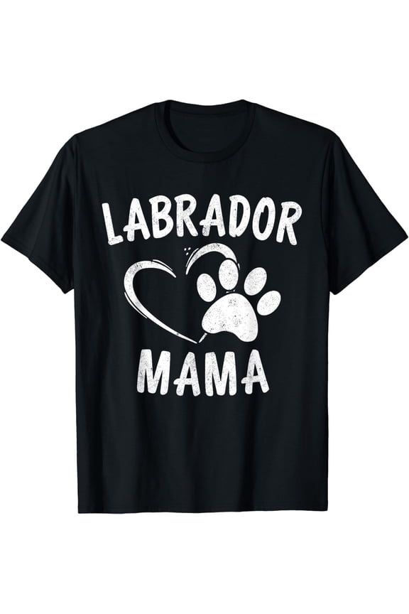 Labrador Mama Gift Black Golden Lab Mom Apparel Dog Owner T-Shirt