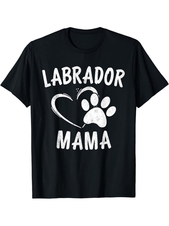 Labrador Mama Gift Black Golden Lab Mom Apparel Dog Owner T-Shirt