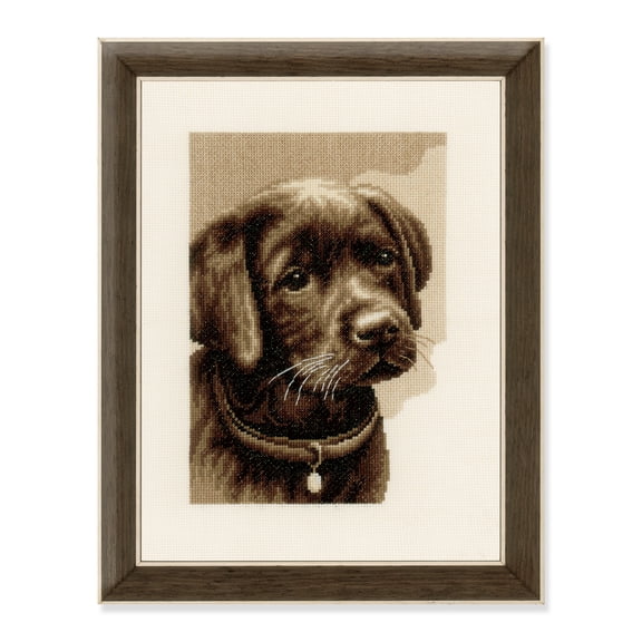 Labrador Puppy Cross Stitch Kit by Vervaco