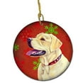 thumbnail image 1 of Labrador Red Snowflake Holiday Christmas Ceramic Ornament, 1 of 1