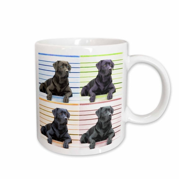 3drose, Labrador Retriever. Black. Best Friend., 11oz Mug