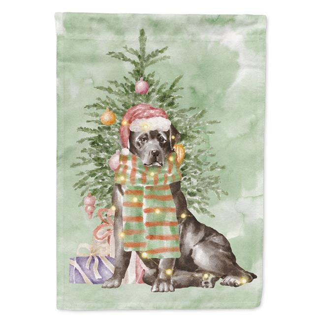 Christmas Black Labrador Retriever Flag Garden Size