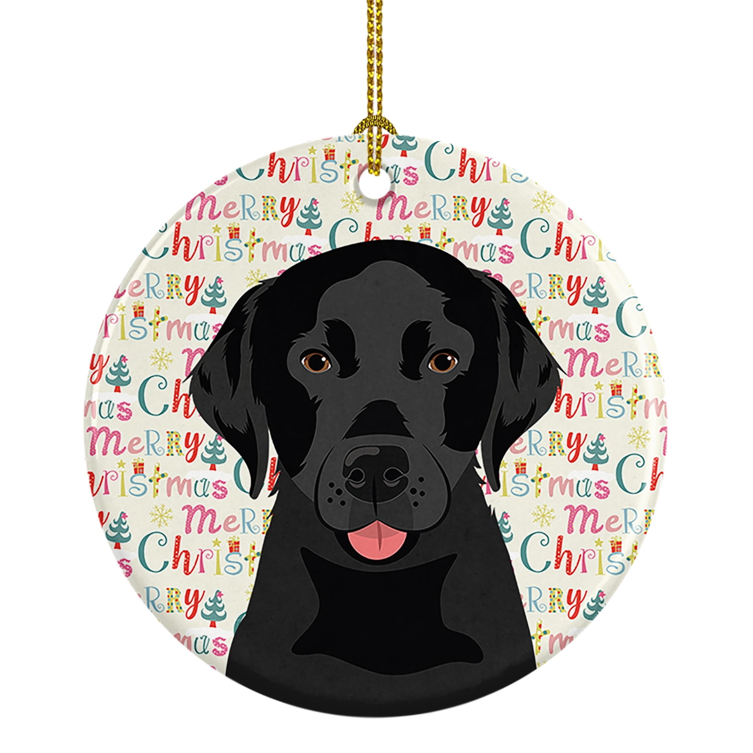 Labrador Retriever Black #3 Christmas Ceramic Ornament 2.8 in x 2.8 in
