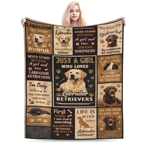 Labrador Retriever Blanket Gift for Dog Lovers Labrador Mom Throw Blanket Cozy Soft Pattern Blanket Home Decor Gift 50x40