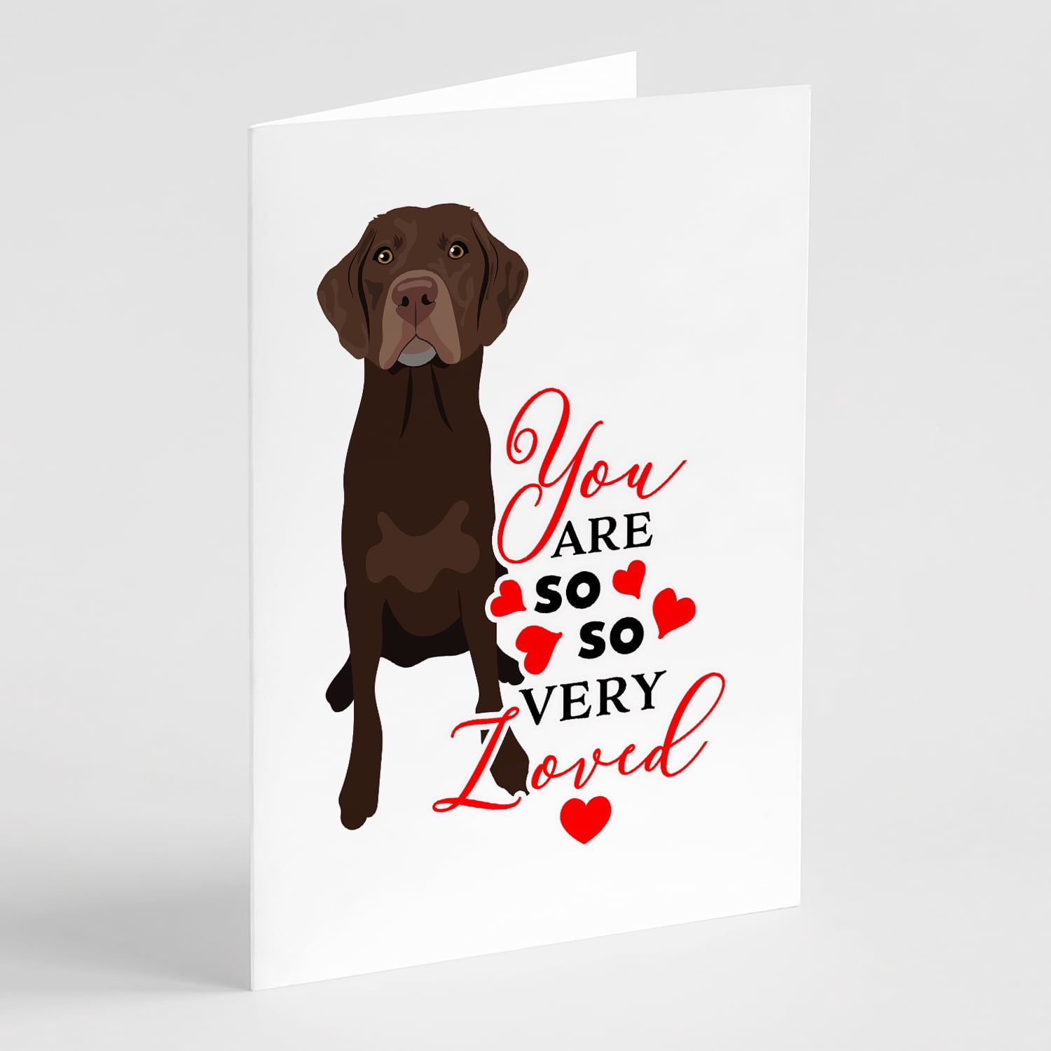 Labrador Retriever Chocolate #2 so Loved Greeting Cards and Envelopes Pack of 8 7 in x 5 in