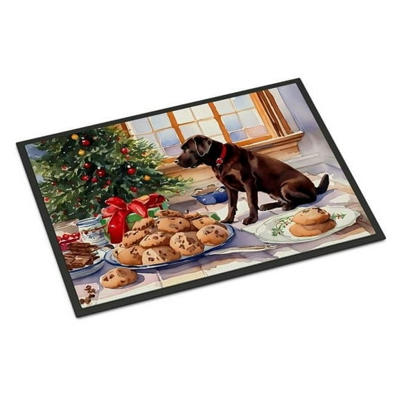 Carolines Treasures DAC3841JMAT 24 x 36 in. Labrador Retriever Christmas Cookies Doormat